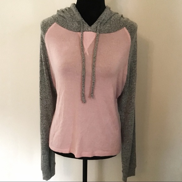 PINK Victoria's Secret Tops - RARE VS PINK Pink & Gray Cozy Full Zip Hoodie